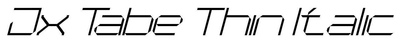 Jx Tabe Thin Italic